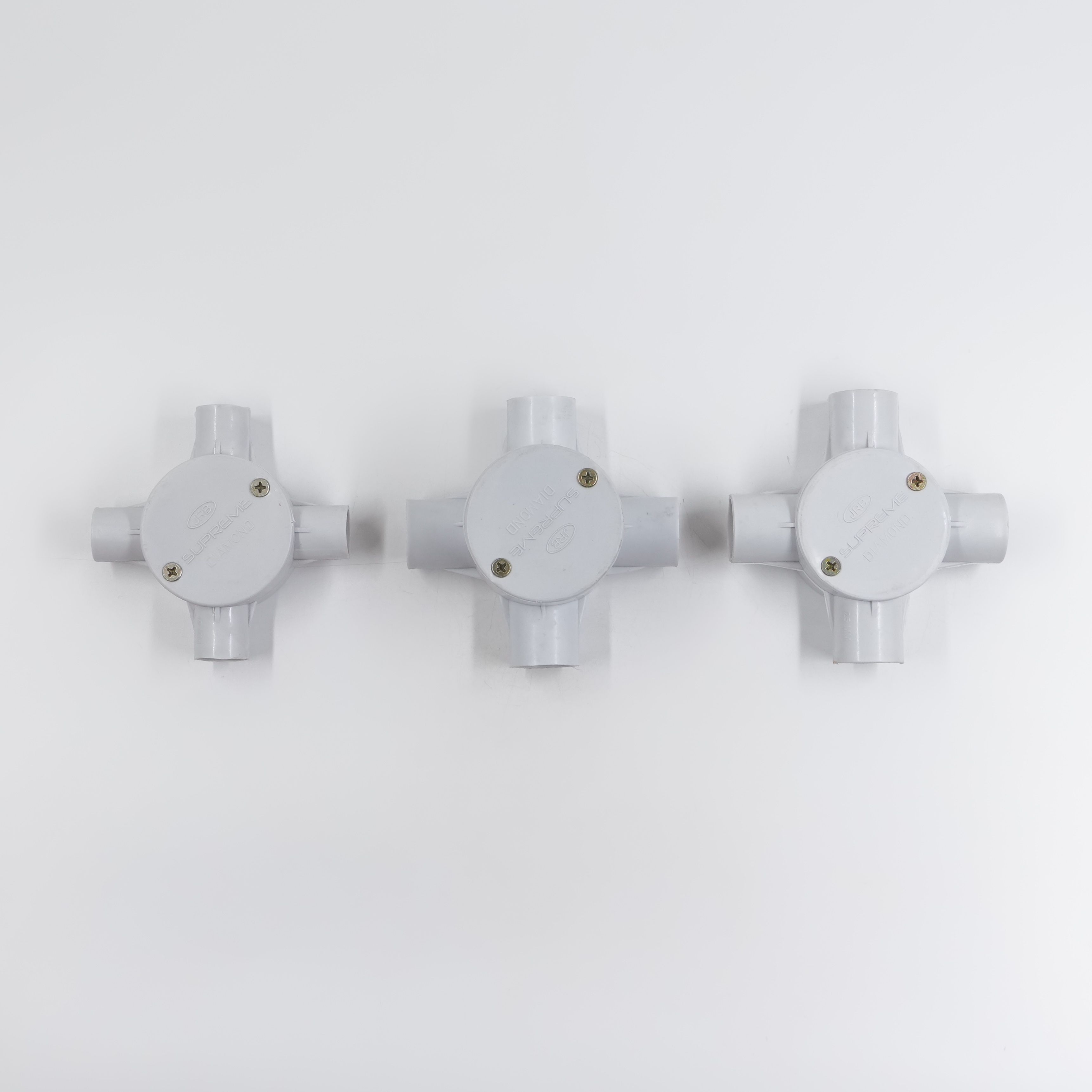 JRB Suppreme - 25Mm Conduit Deep Junction Box 4 Way (Gray)